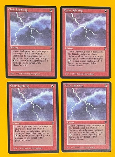 Mtg chain lightning - lightning, (x4)