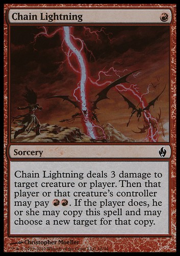 Mtg chain lightning foil - mtg,