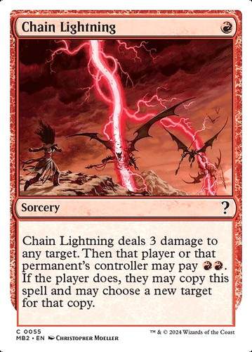 Mtg chain lightning white - chain,