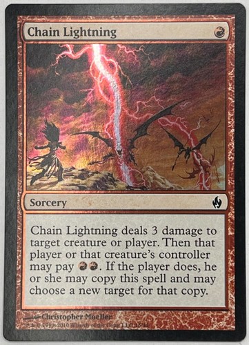 Mtg magic chain lightning foil - magic,