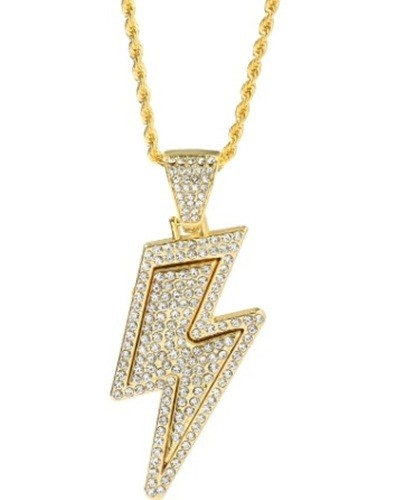 Collana con ciondolo fulmine - , a